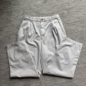 Lord & Taylor 100% Cotton Cream Pants